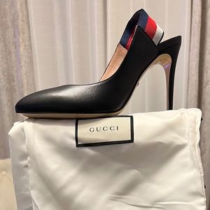 Gucci women’s size 8 sling back pumps high heels